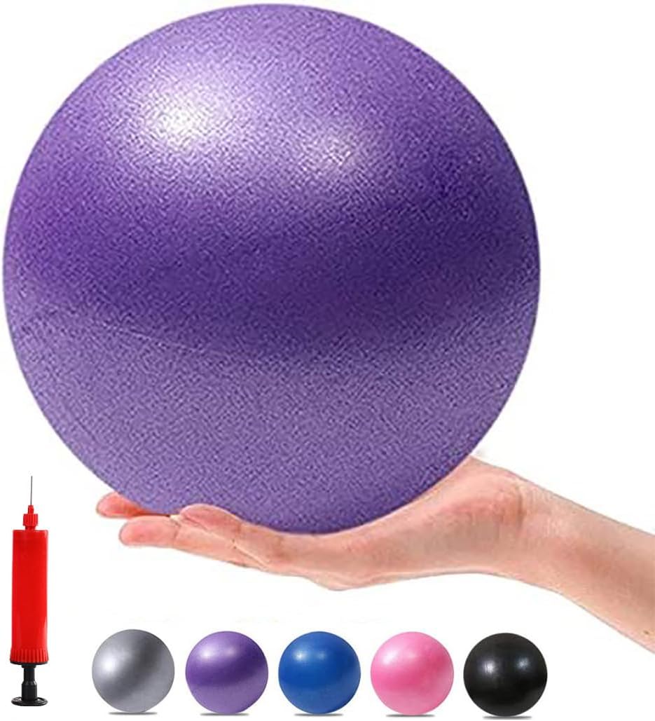 Exercise Pilates Mini Yoga Balls Small for Home Stability Training Physical Therapy Improves Balance with Pump