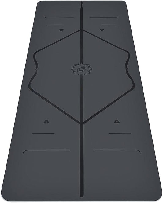 Yoga & Travel Mat & Yoga Pad Bundle Pack – Patented Alignment System, Eco-Friendly, Non-Slip , Made with Natural Rubber, Thick, Sweat Resistant, Comfortable - Grey/Grey/Grey