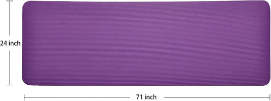 All Purpose 1-Inch Extra Thick High Density Anti-Tear Exercise Yoga Mat with Carrying Strap, Optional Yoga Blocks and Knee Pad