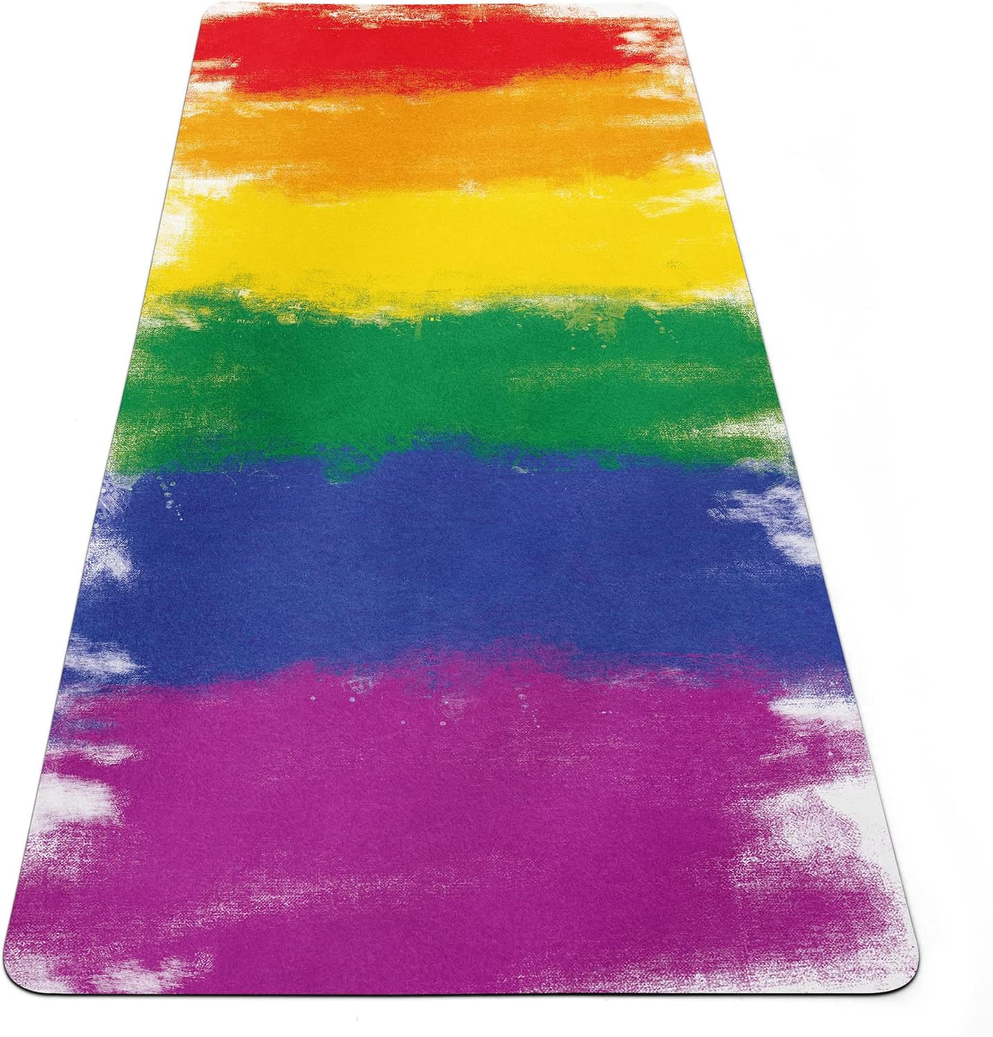 Yoga Mat, Colorful Hot Yoga Pad, Anti-slip Workout Rug with strap, 27"x72" (68x183cm),